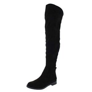 Kenneth Cole Reaction Wind-y Black Faux Suede Over The Knee Boots Size 7.5
